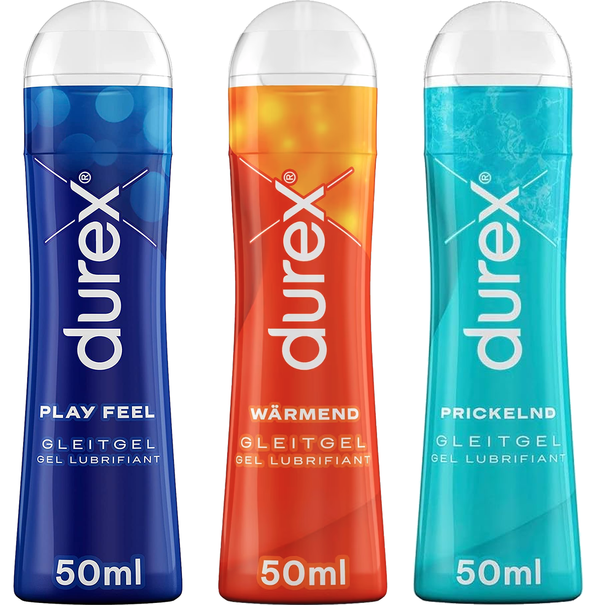 Durex «Play» 3er Mix, 3 x 50 ml Gleitgel zum Ausprobieren und Genießen für  nur 28,95 € in der Kondomotheke®! (aus der Kondomotheke® - Kondome, Gleitgel  und mehr online kaufen) | Gleitgele