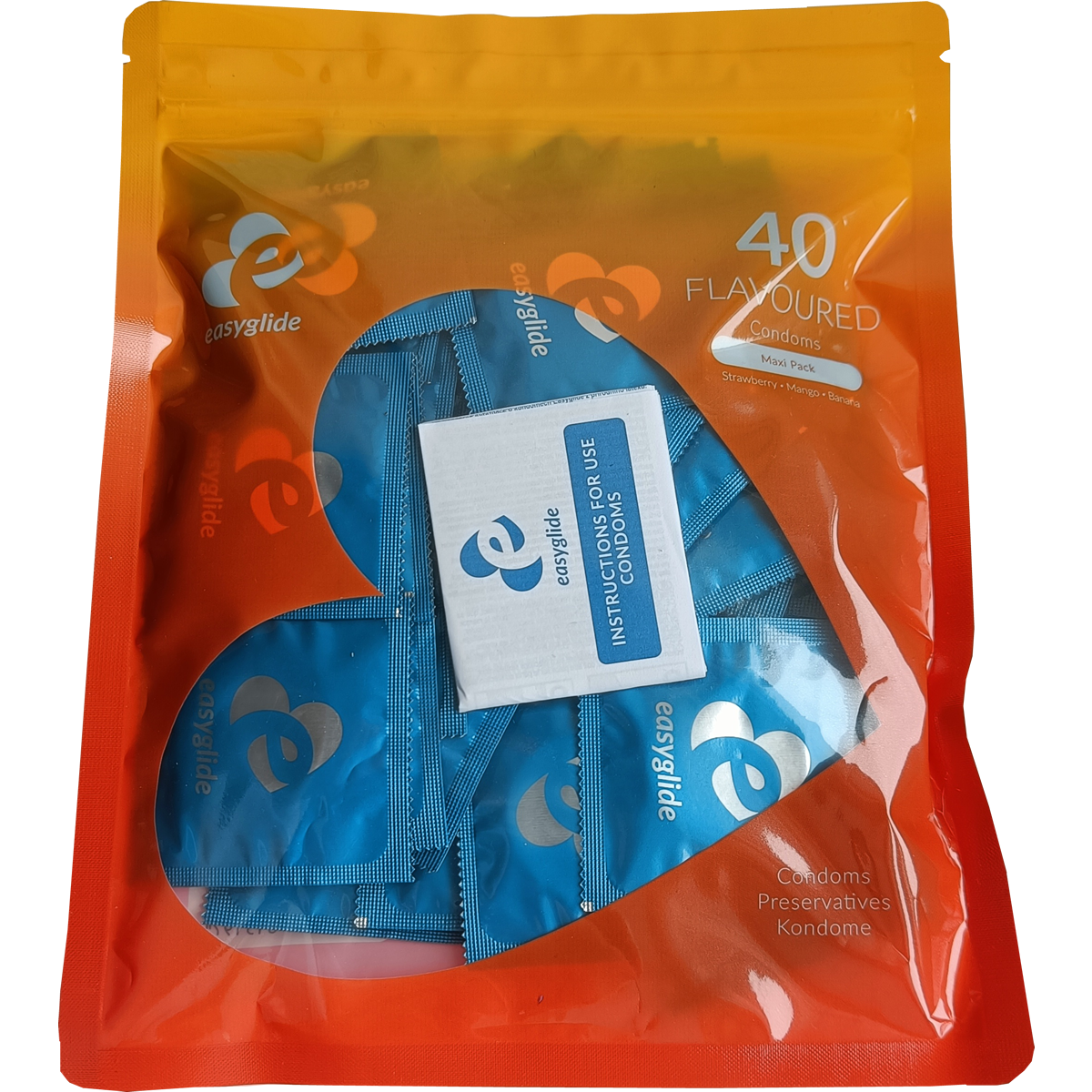 EasyGlide «Flavoured» 40 flavoured condoms for more taste