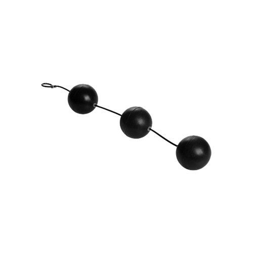 Master Series «XXL» black, large triple love balls made of allergy safe silicone