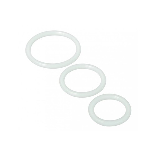 Trinity Vibes «Silicone Cock Rings» 3 transparent silicone cock rings