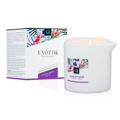 Exotiq  «Violet Rose» massage candle with romantic scent, 200g 
