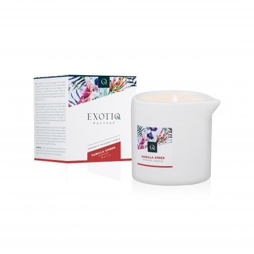 Exotiq  «Vanilla Amber» Massagekerze mit sinnlichem Duft (Vanille Ambra), 60g 