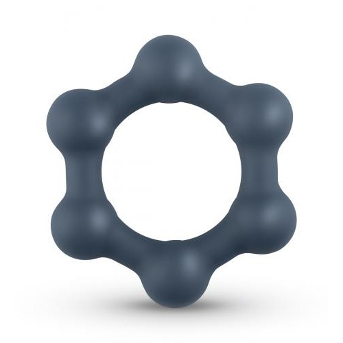 Boners «Hexagon Cock Ring» dehnbarer Penisring mit Stahlkugeln