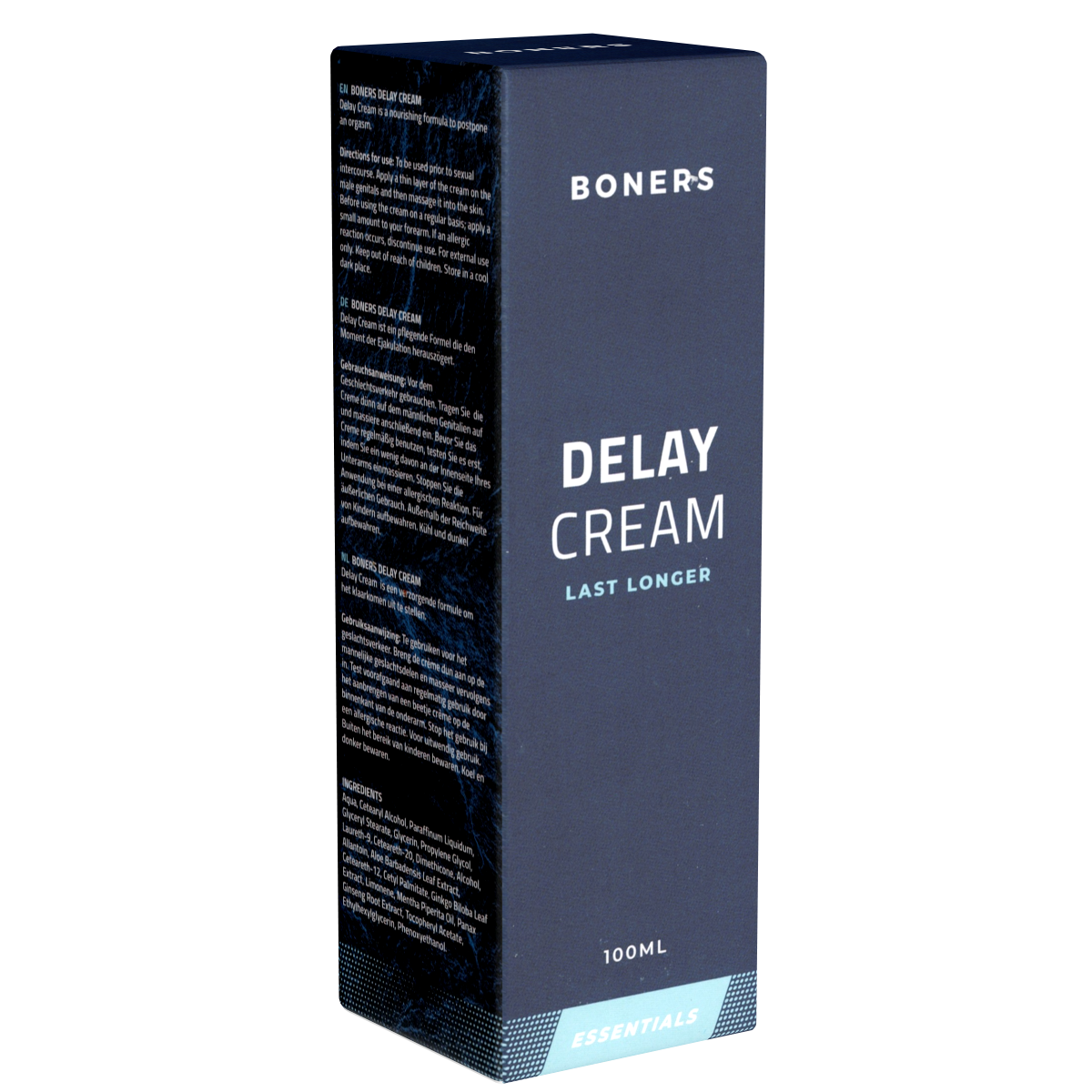 Boners «Delay Cream» 100ml Orgasmus verzögernde Crème - gegen Überempfindlichkeit des Penis