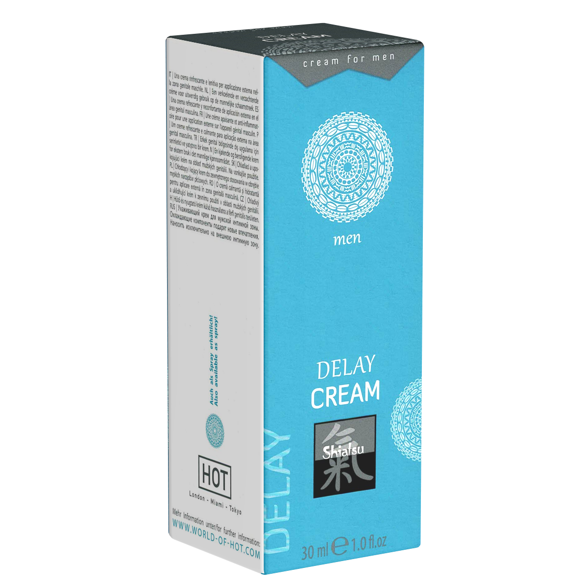 Shiatsu «Delay Cream» 30ml Orgasmus-Verzögerungscreme gegen Überempfindlichkeit des Penis
