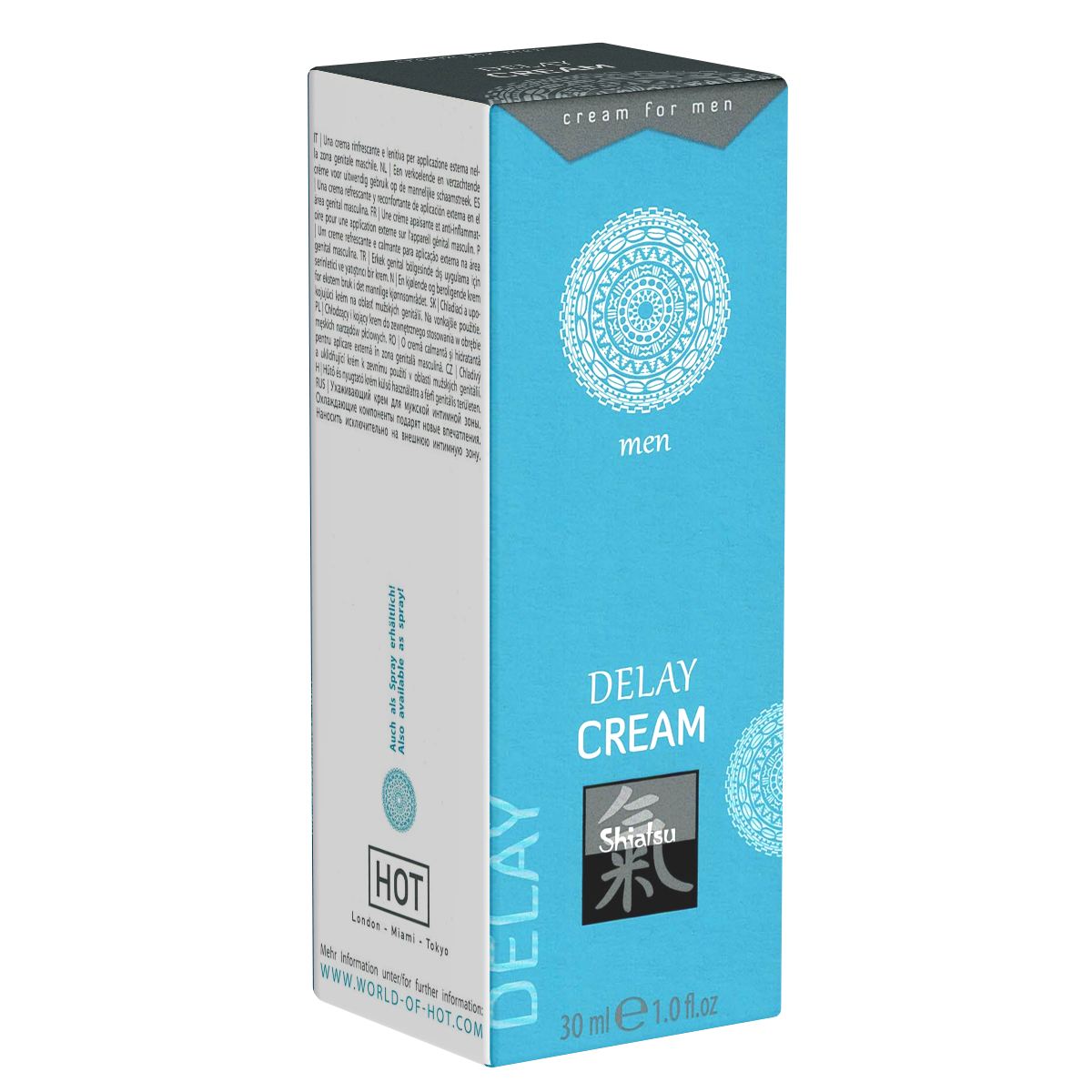 Shiatsu «Delay Cream» 30ml Orgasm delay cream against hypersensitivity of the penis