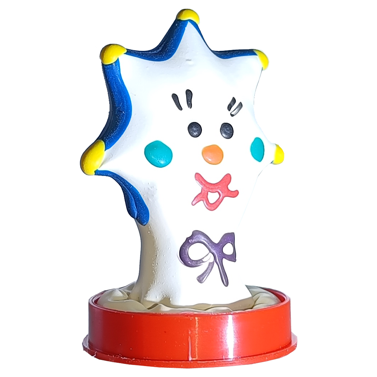 Novelty condom with figure «Star (white)» 1 piece, hand painted