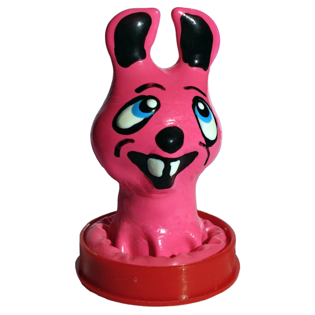 Novelty condom with figure «Laughing Hare» 1 piece, hand painted