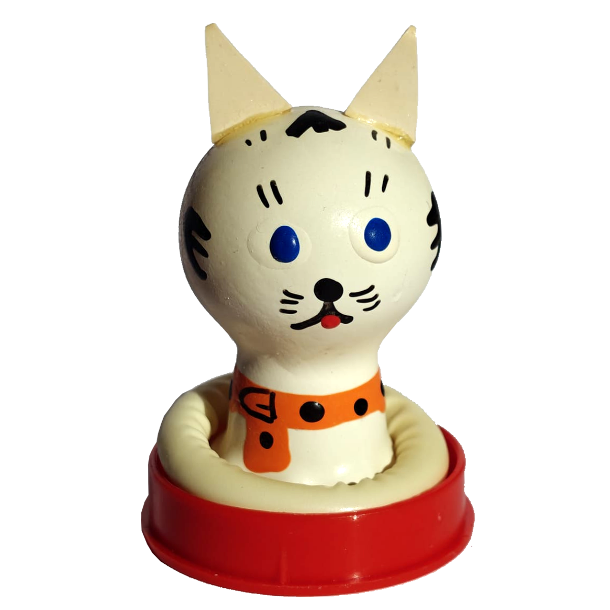 Novelty condom with figure «Cat (White)» 1 piece, hand painted