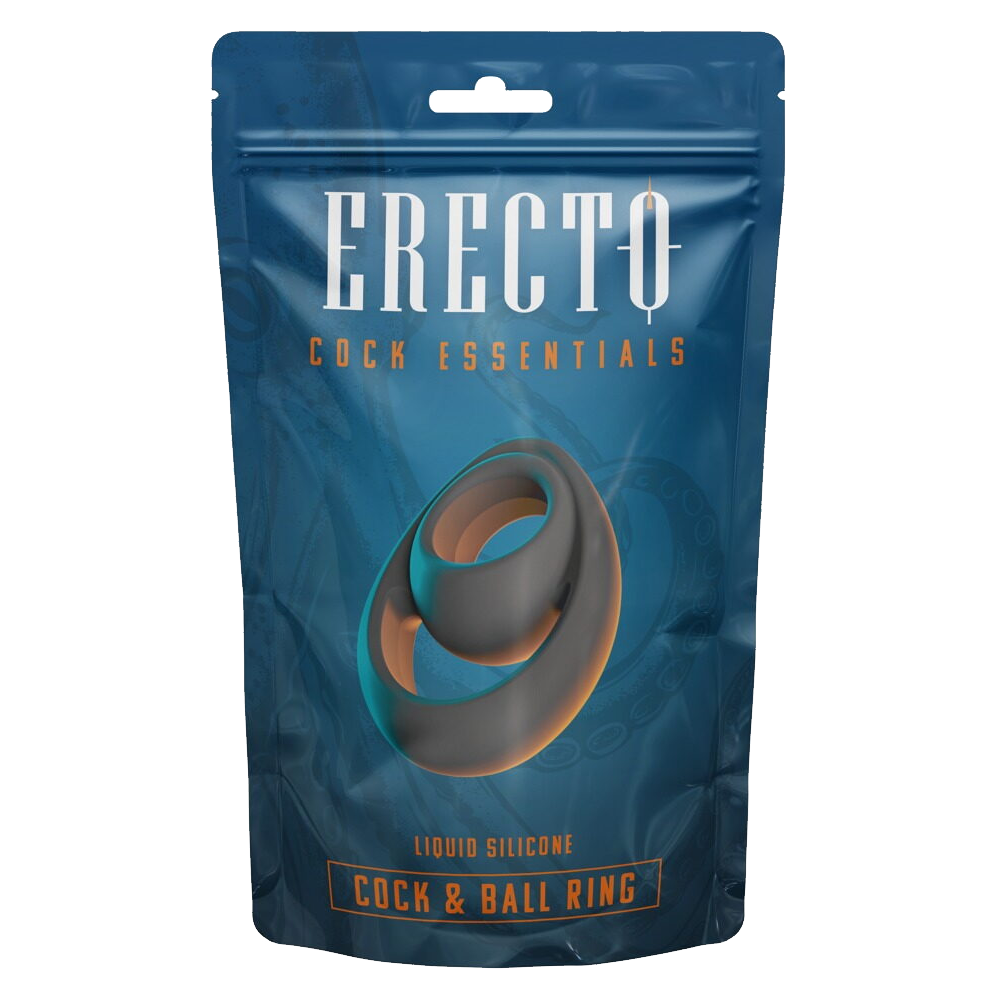 Erecto Liquid Silicone «Cock & Ball Ring 2» seidig-weicher Penis- und Hodenring für ein aufregendes Tragegefühl