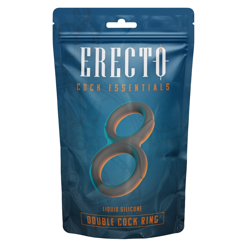 Erecto Liquid Silicone «Double Cock Ring» doppelter seidig-weicher Penisring für ein aufregendes Tragegefühl