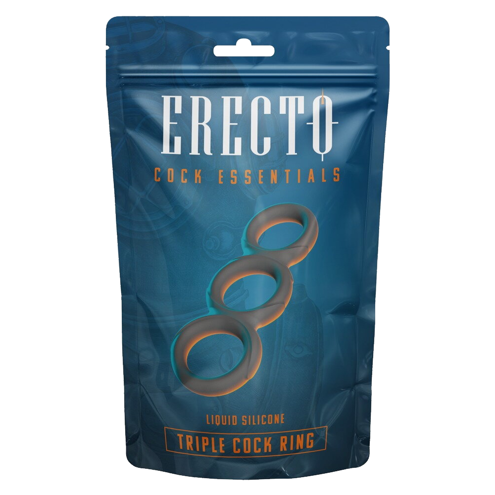 Erecto Liquid Silicone «Triple Cock Ring» dreifacher Penisring für ein aufregendes Tragegefühl