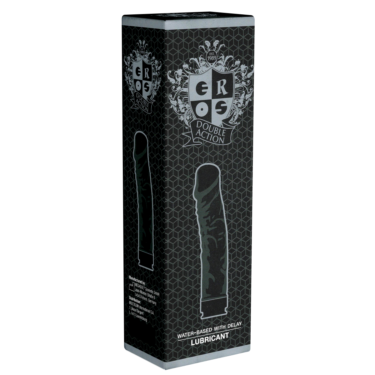 EROS «Double Action» 100 ml water-based delay lubricant as medical device