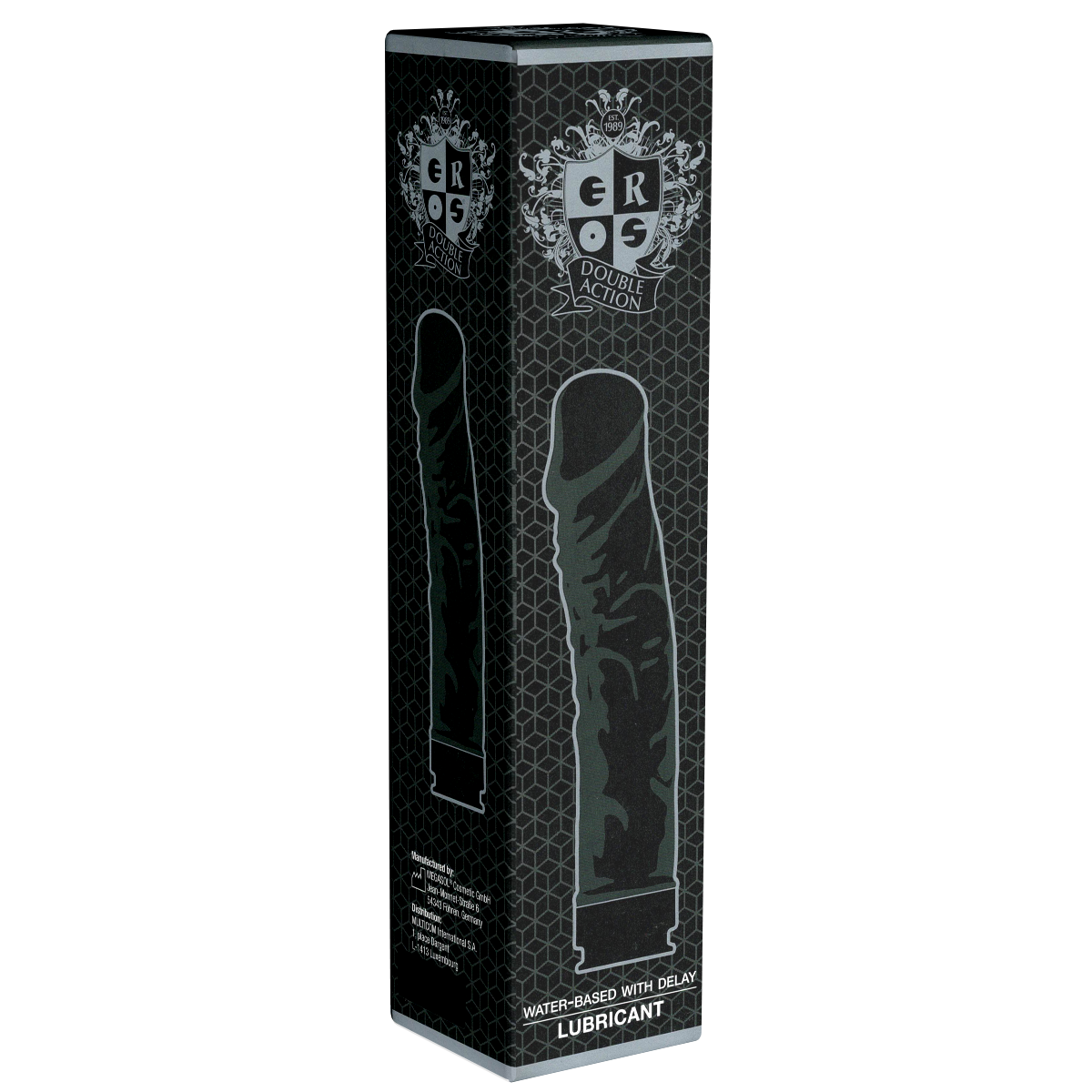EROS «Double Action» 200 ml water-based delay lubricant as medical device