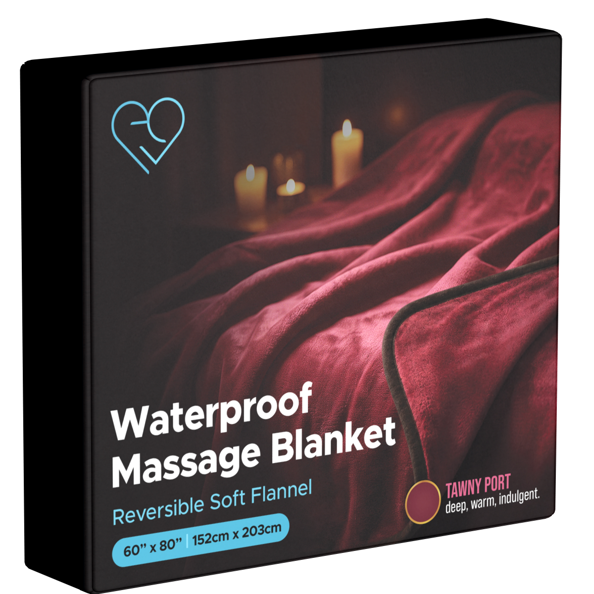 EROTICGEL «Massage Blanket» wasserdichte premium Massage Decke, Flanell, dunkelrot