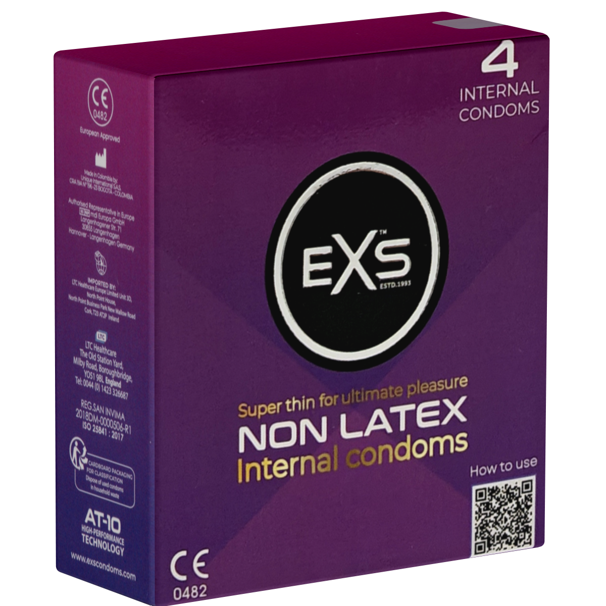 EXS «Non-Latex Internal Condom» 4 latexfreie Kondome für Frauen