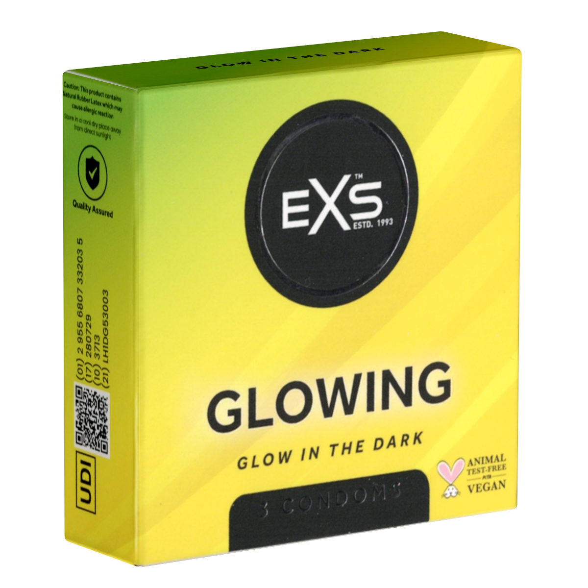 EXS «Glowing Condoms» 3 glowing condoms