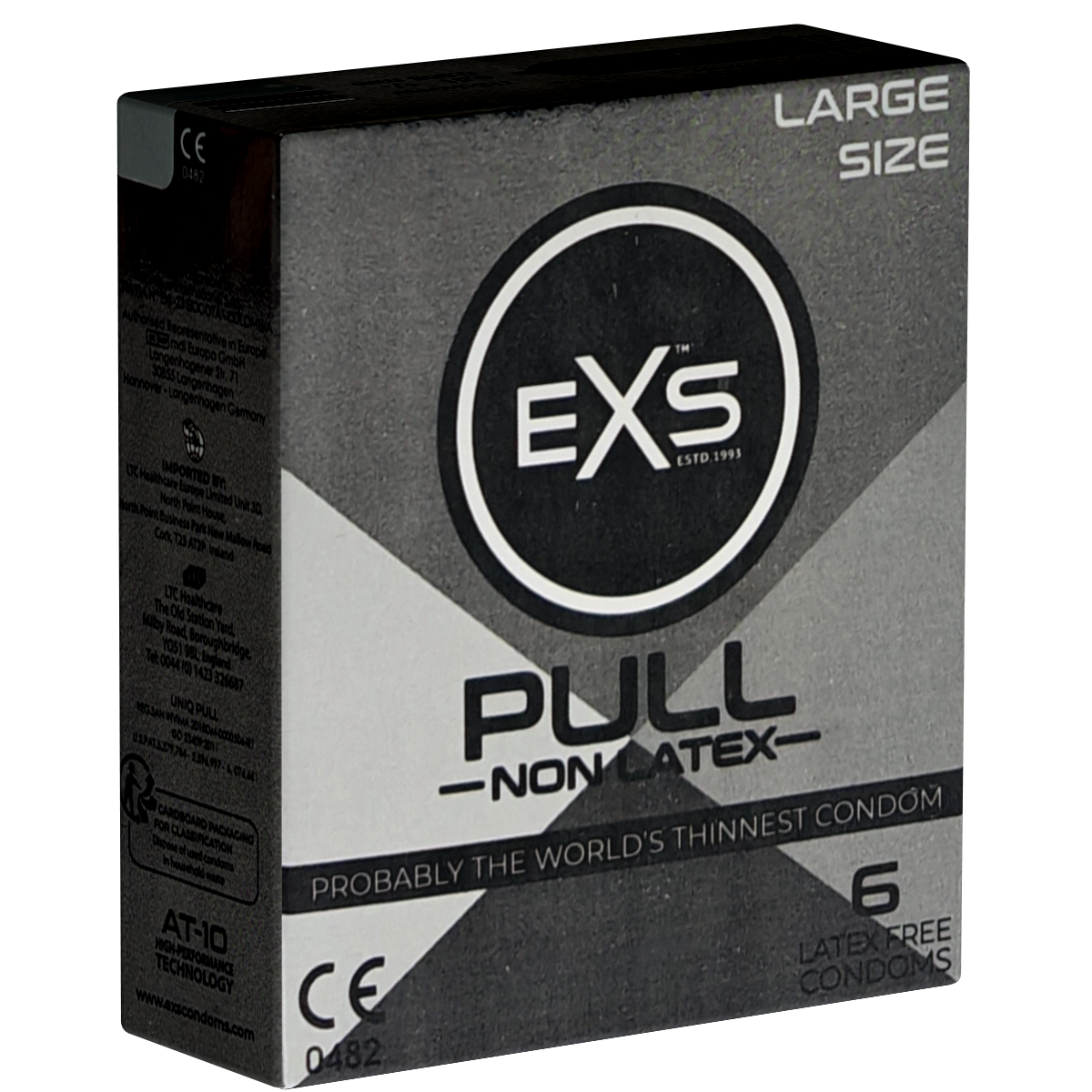EXS «Pull Large» 6 große, latexfreie Kondome mit Abziehbändchen für mehr Komfort