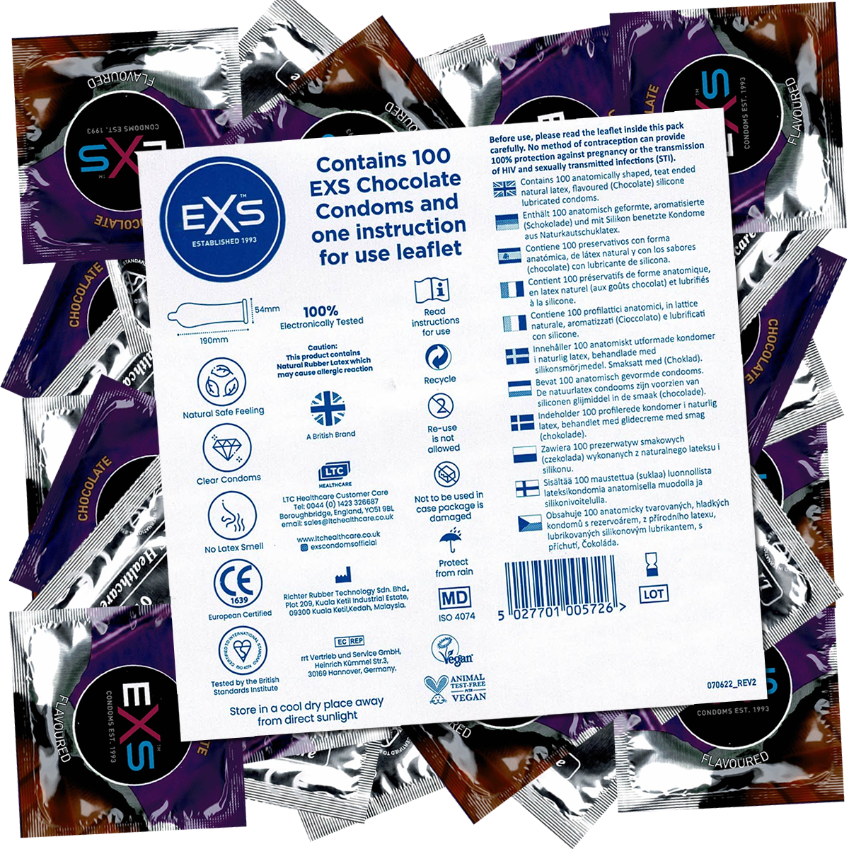 EXS Vorratsbeutel «Chocolate» 100 leckere Kondome