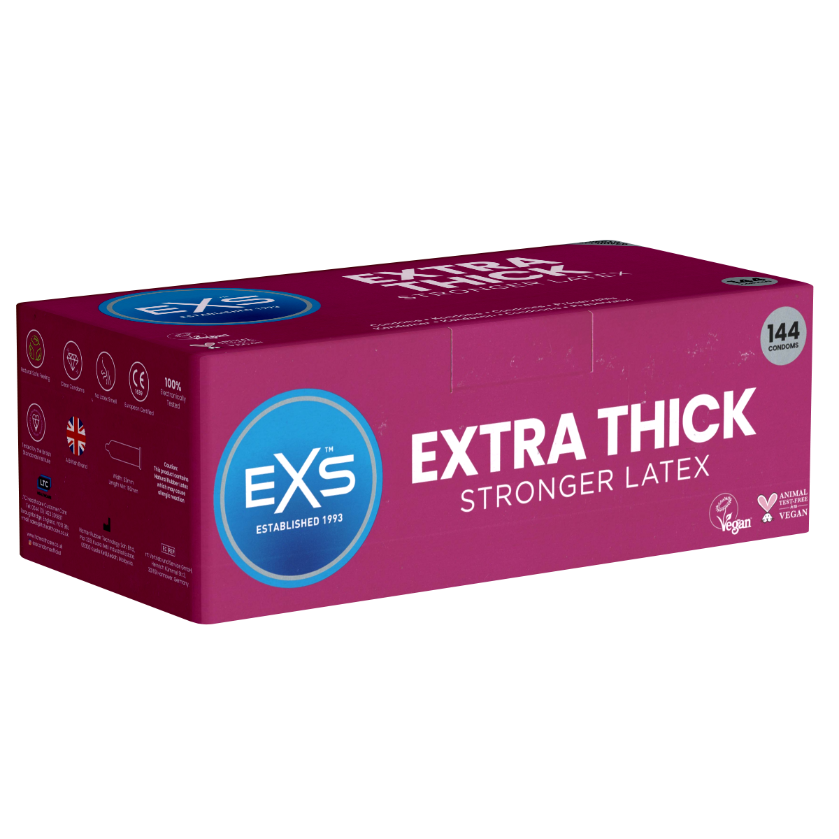 EXS Vorratspackung «Extra Thick» 144 verstärkte Kondome