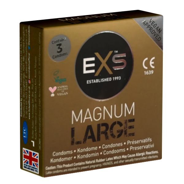 EXS «Magnum» Large, 3 XXL condoms for even more space