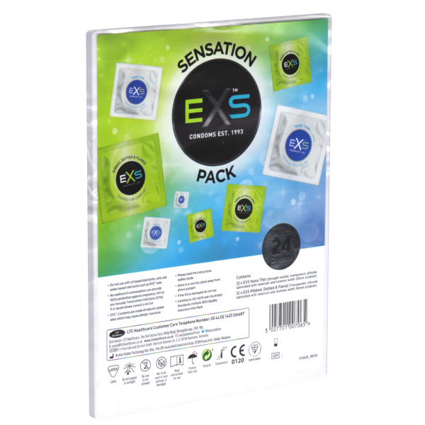 EXS «Sensation Pack» 24 condoms in the mix for more feelings, value pack