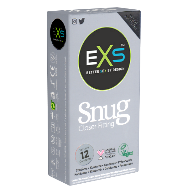 EXS «Snug» Closer Fitting, 12 extra kleine Kondome für einen festeren Sitz