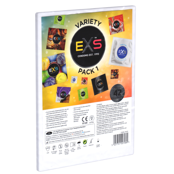 EXS «Variety Pack 1» 42 assorted condoms - the bestseller mix, value pack