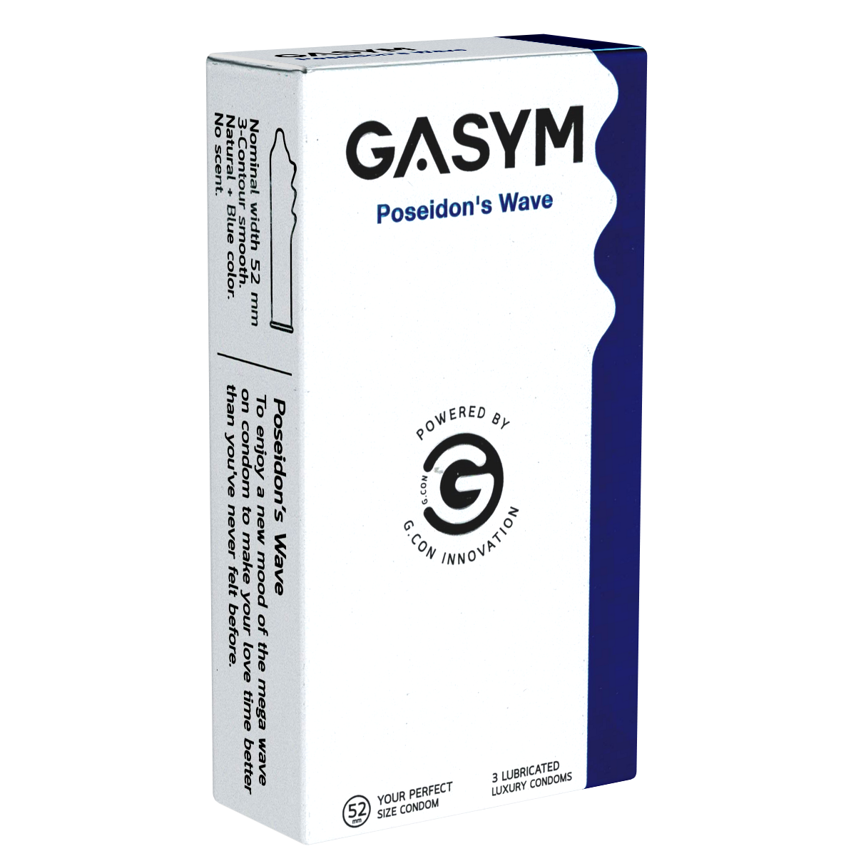 GASYM «Poseidon's Wave» 12 exciting & stimulating condoms with lust waves