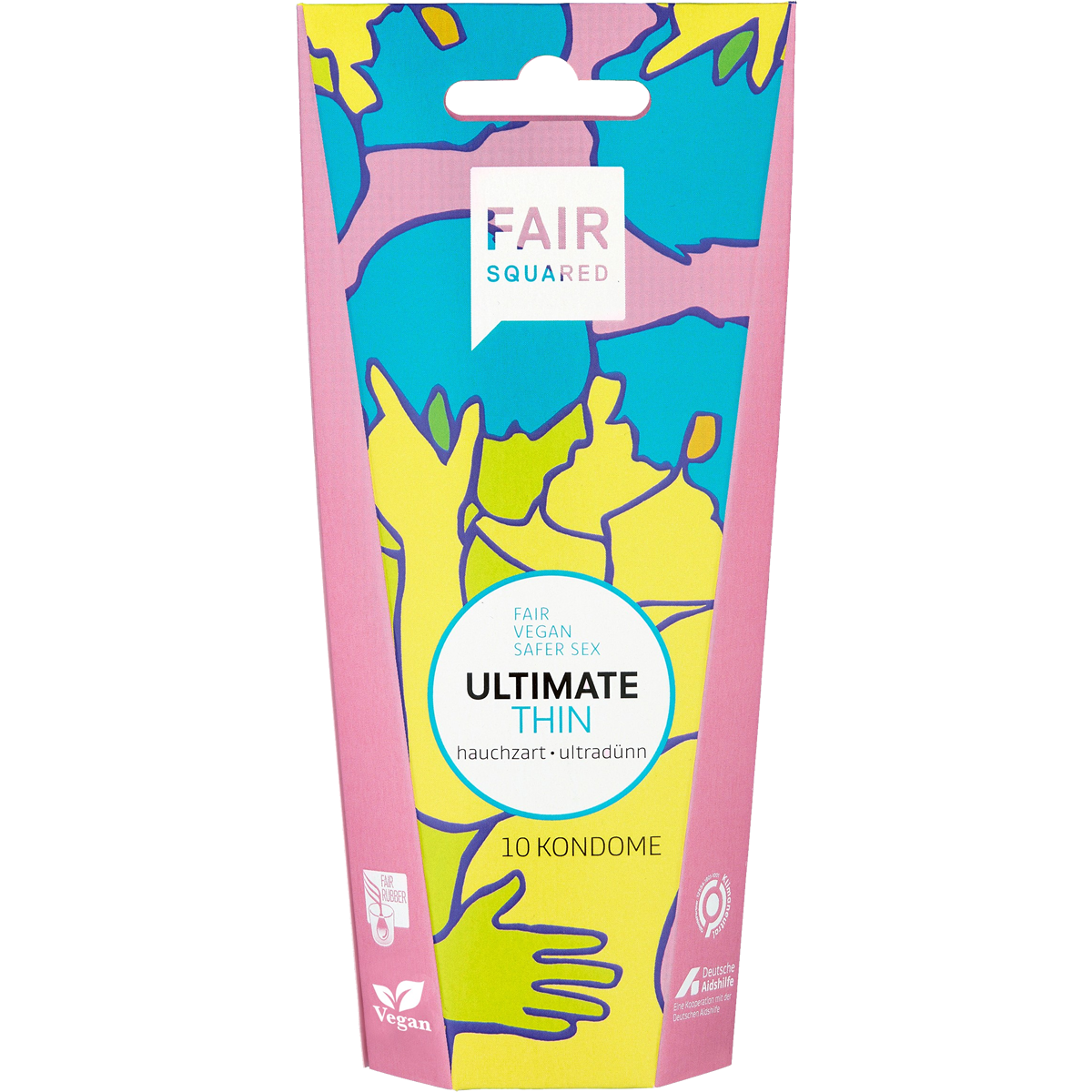 Fair Squared «Ultimate Thin» Celebrate your Love, 10 extraordinary thin Fair Trade condoms, CO²-neutral and vegan