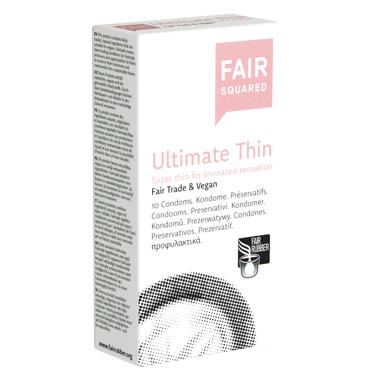 Fair Squared «Ultimate Thin» 10 vegane und besonders dünne Fair-Trade-Kondome