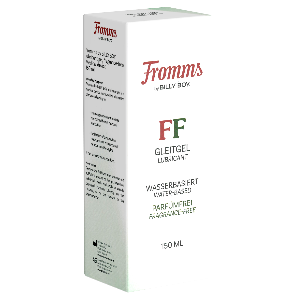 Fromms «FF Gleitgel» 150 ml water-based perfume-free lubricant for mucosal moisturisation