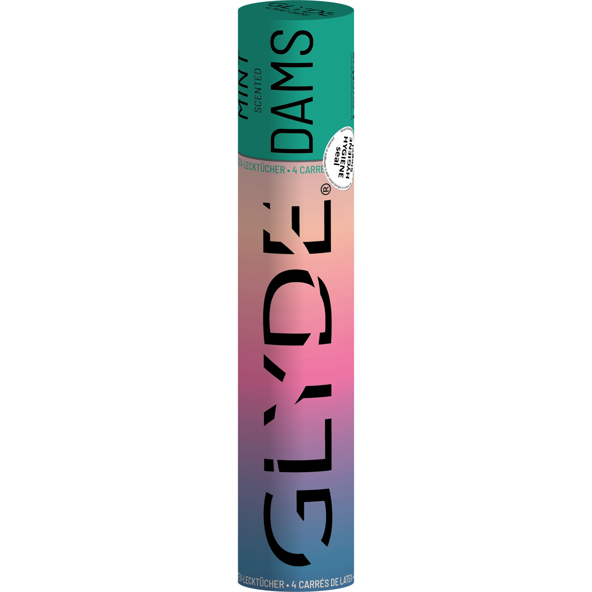 Glyde Dams «MINT» 4 grüne Latex-Schutztücher (Lecktücher) mit Minz-Duft
