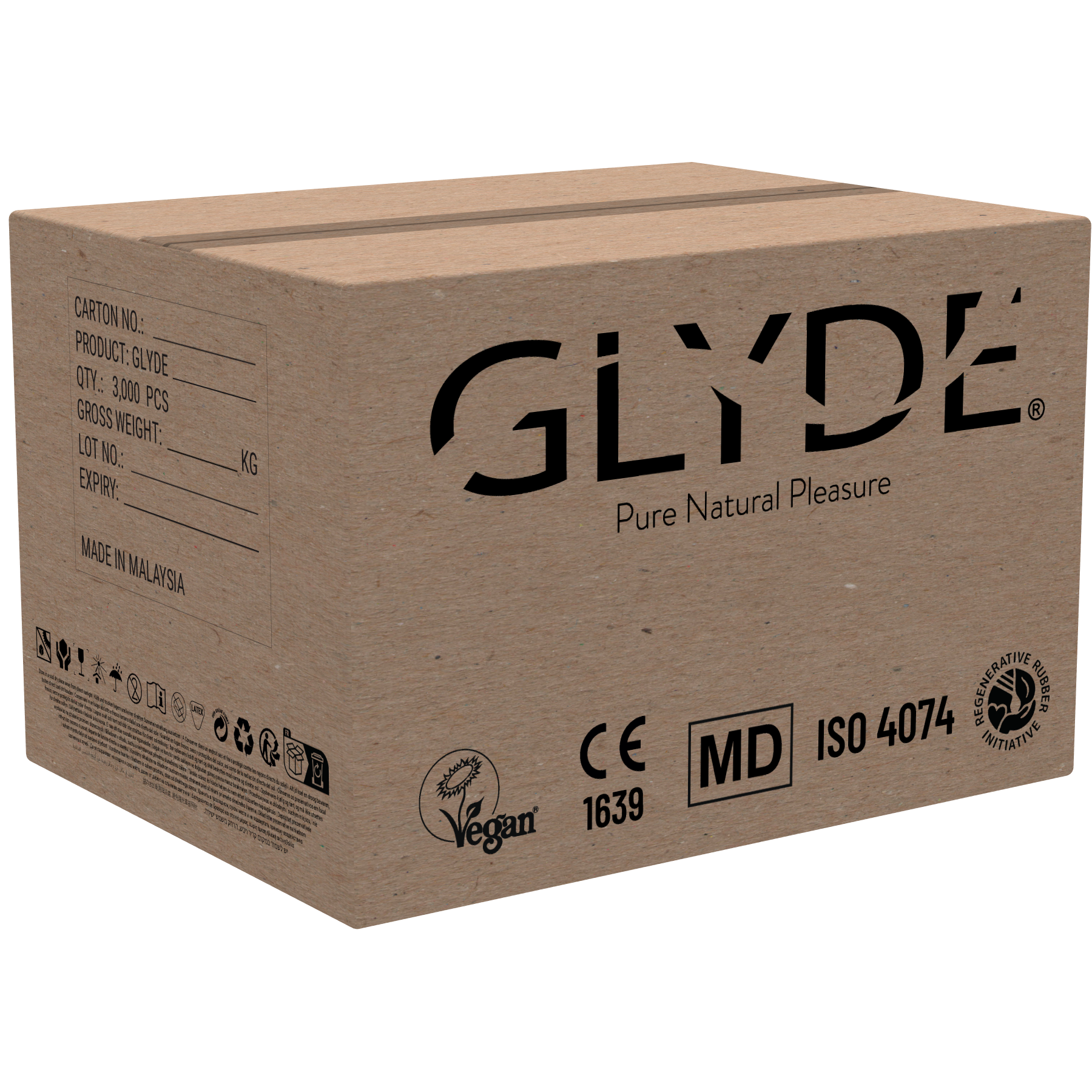 GLYDE «Slimfit» Karton, 30 x 100 Kondome