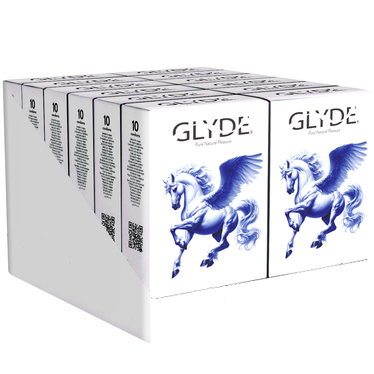 Glyde Condoms Unit «Ultra» 12x10 plain vegan natural rubber latex condoms