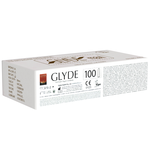 Glyde Ultra «Maxi» 100 große Kondome, zertifiziert mit der Vegan-Blume