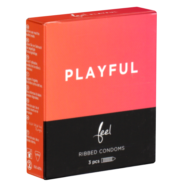 Feel «Playful» 3 condoms with intense ribs - stimulating for HIM