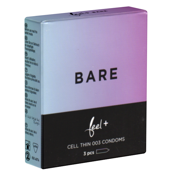 Feel «Bare» 3 unbelievable thin condoms for a feeling of nearly absolutely nudity