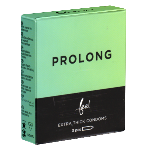 Feel «Prolong» 3 Kondome für mehr Durchhaltevermögen ohne Chemikalien