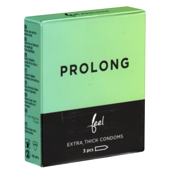 Feel «Prolong» 3 condoms for more endurance without chemicals