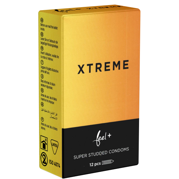 Feel «Xtreme» 12 extrem genoppte Kondome mit innovativer Supernoppen-Struktur