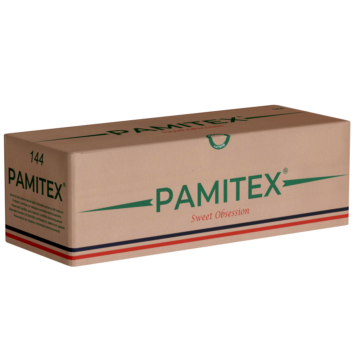 Pamitex «Sweet Obsession» 144 lange Kondome mit aphrodisierendem Aroma