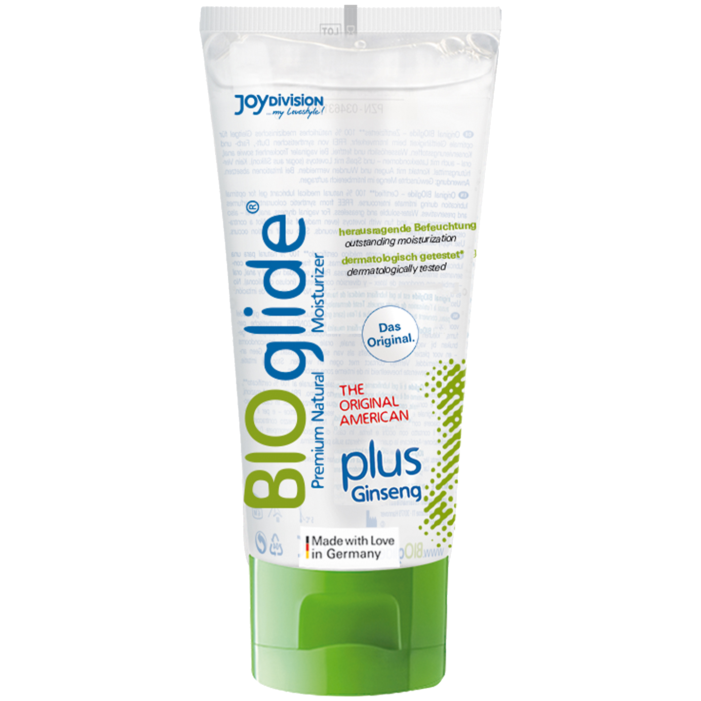 Joydivision «American BIOglide plus» 100 ml water-based hormone-free lubricant with ginseng