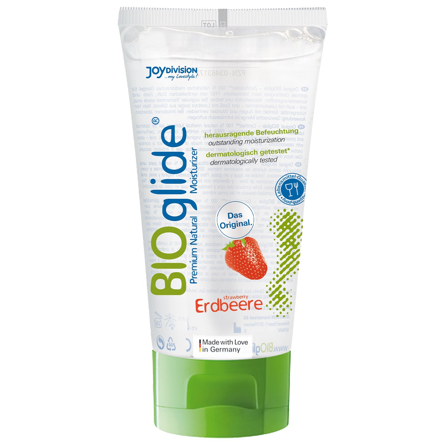 Joydivision «Original BIOglide Erdbeer» 80 ml water-based lubricant with strawberry flavour