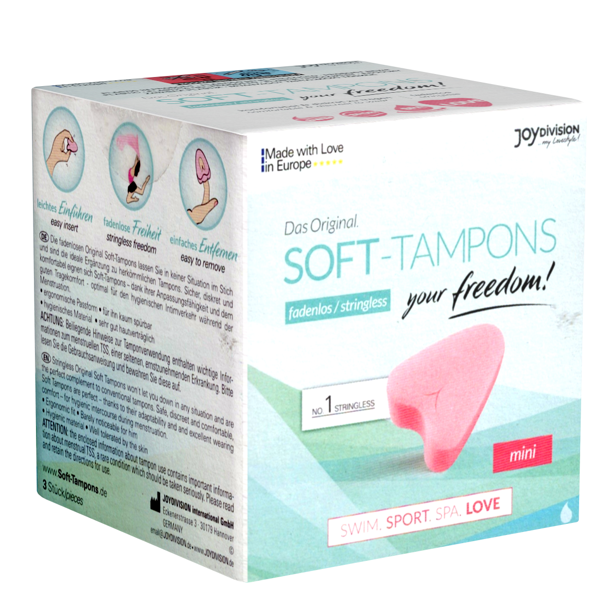 Joydivision «Soft-Tampons Mini» 3 Stück, angenehm weich, besonders hautverträglich