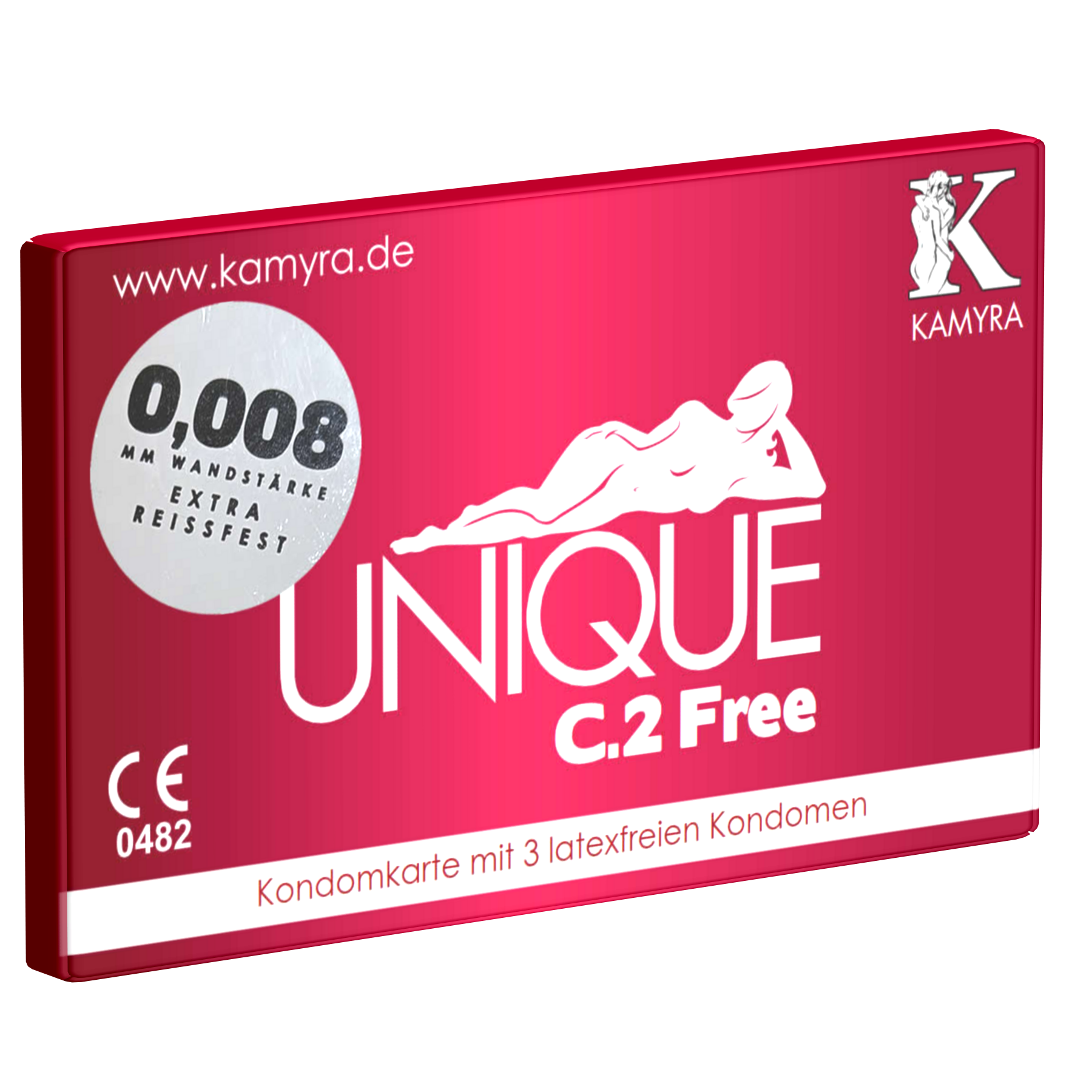 Kamyra «Unique C.2 Free» Kondomkarte mit 3 latexfreien Kondomen