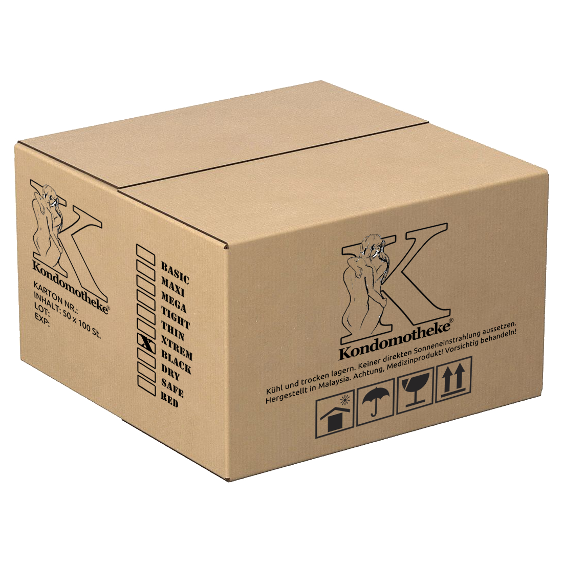 Kondomotheke «BLACK» 50 x 100 black condoms without extras
