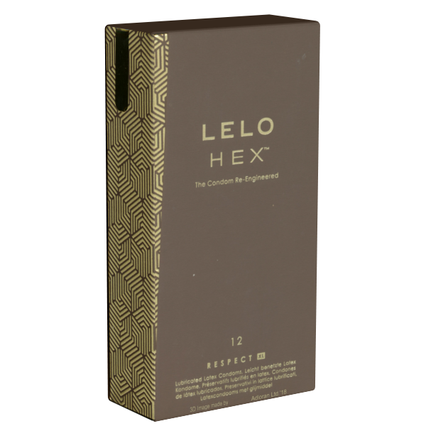 Lelo HEX™ «Respect XL» 12 large condoms with revolutionary hexagonal structure