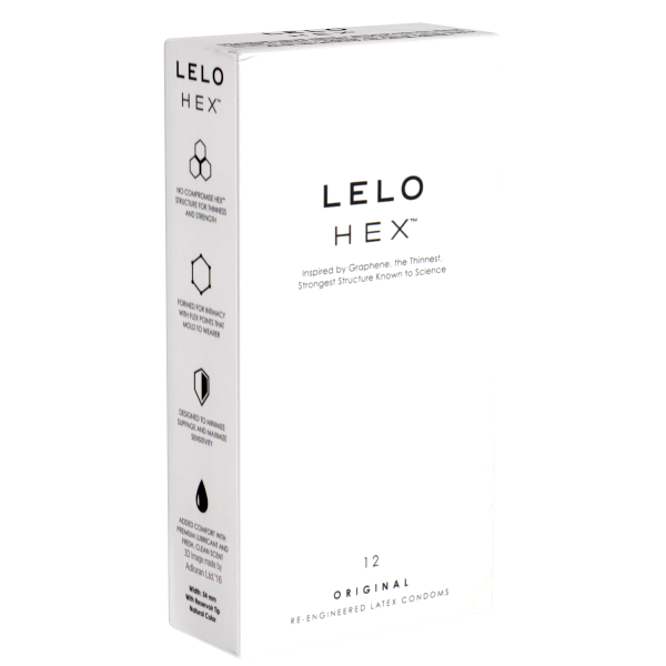 Lelo HEX™ «Original» die Kondom-Innovation mit revolutionärer Sechseckstruktur, 12 Stück