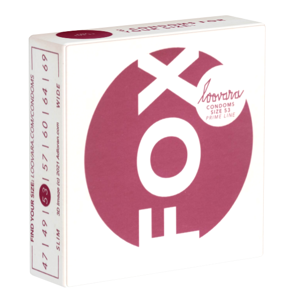 Loovara 53 «Fox» 3 thinner made-to-measure condoms made of fair trade latex